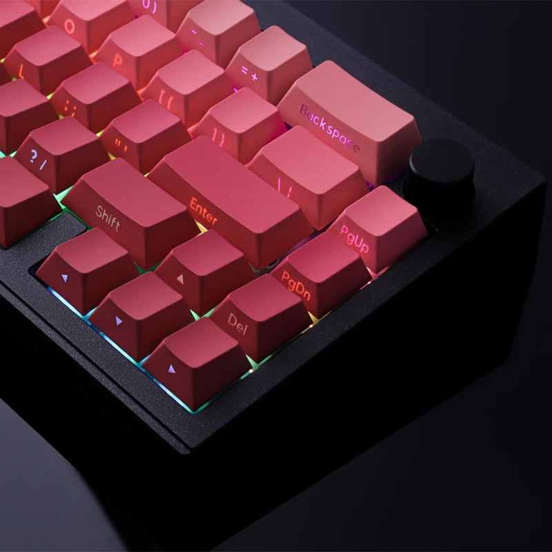 Keycaps 135 Keys PBT Letter Side Print Shine Through Keycaps