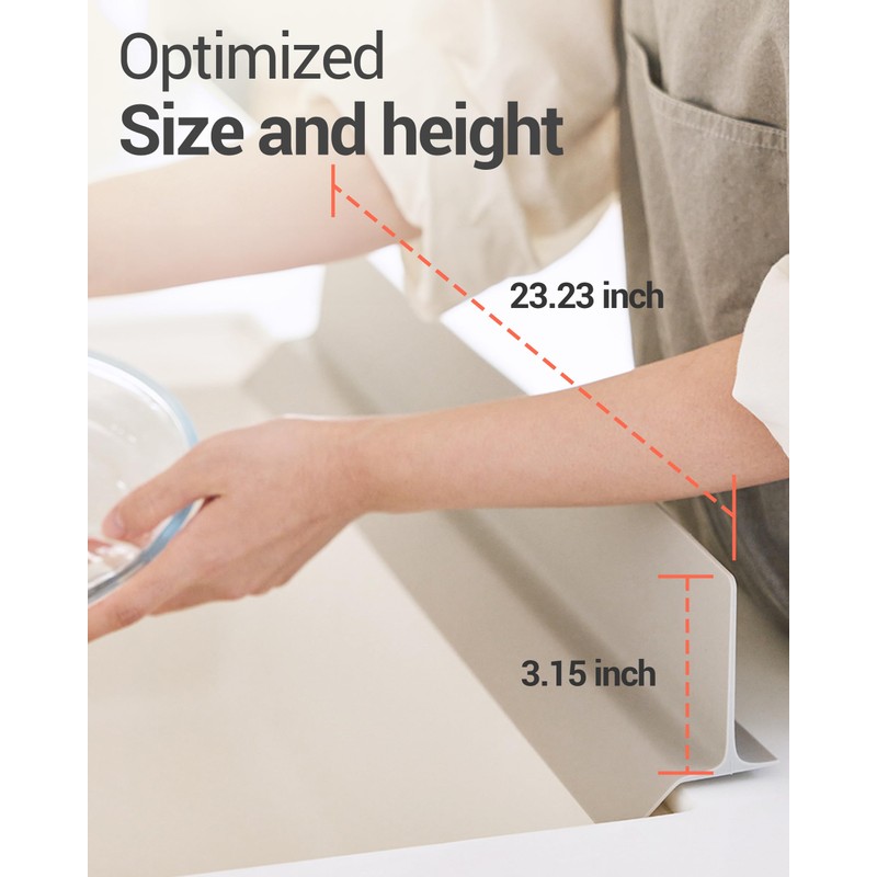 23 inches 100% Premium Silicone Kitchen Sink Splash Guard -