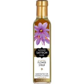 Floral Elixir Co. - All Natural FLOWER Syrup for Cocktails & Sodas, 8.5 oz (Kashmiri Saffron)