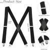 Men's Adjustable Suspenders with Elastic Straps Y-Back,Hiking Suspenders Under Clothes