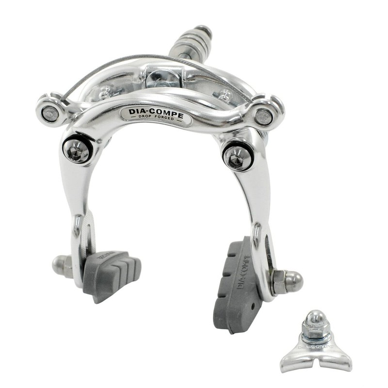 DIA-COMPE DC750 Center Pull Caliper Brake Set (Front+Rear), Silver, DP2502