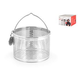 H&H Alessandro Borghese The Luxury of Simplicity Basket, Stainless Steel, Steel, 14.5 x 14.5 x 10 cm