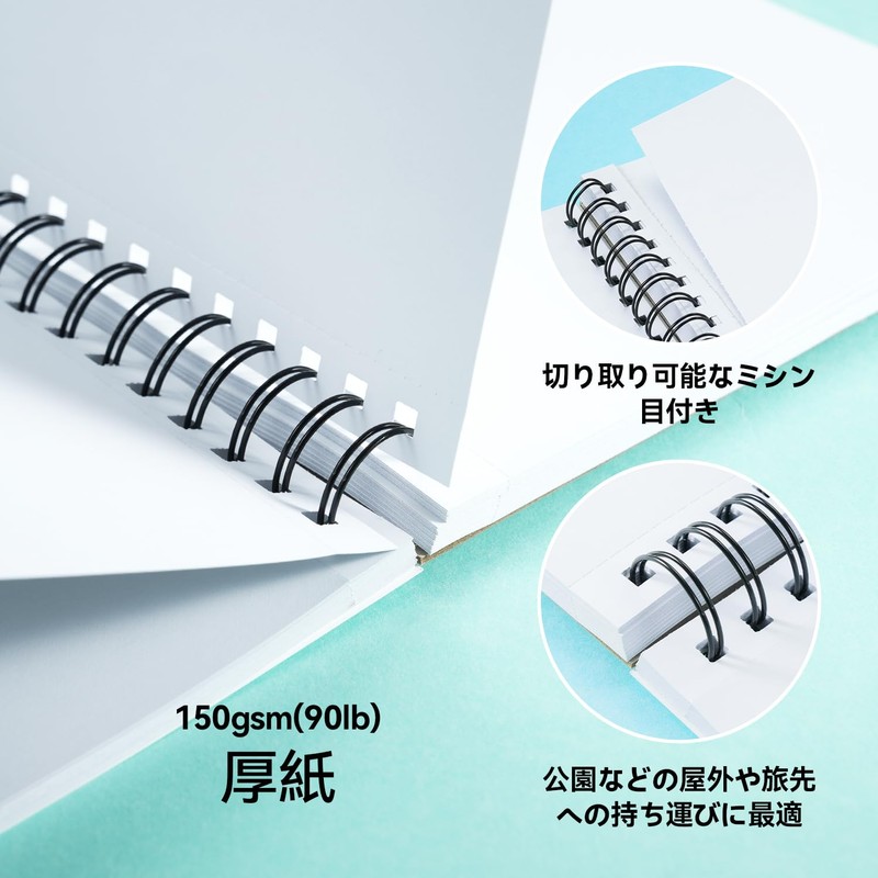 Ohuhu Sketchbook Marker Pen Drawing Paper No Show (140mm x