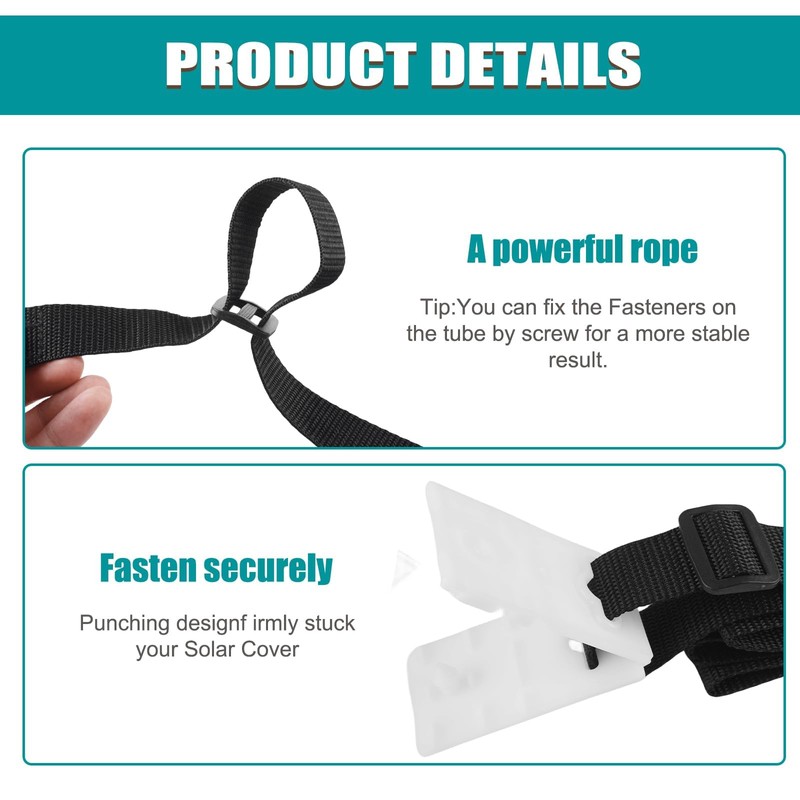 GOMETY Pack of 8 Retaining Straps, Mounting Straps and Clips,