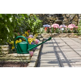 Consolidated Plastics Durable Swiss Watering Can with UV Protection, Ergonomic Handle for Indoor/Outdoor Gardening, Made in Switzerland (5 Liter, Green)