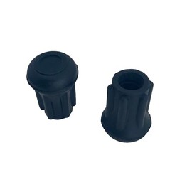 (2 Pack) Rubber Walking Cane, Crutch, or Chair Replacement Tips (Standard, 3/8")