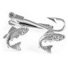 MRCUFF Fish Fisherman Fishing Hook Pair of Cufflinks & Tie