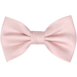 OCIA Mens Pre-tied Solid Bowtie Adjustable Formal Tuxedo Bow Tie for Wedding Party Dusty Pink