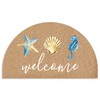 Mingnei Coastal Beach Coco Coir Welcome Half Circle Door Mat