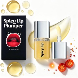 Spicy Lip Plumper – Aceite de Brillo Labial Voluminizante con Fórmula Hidratante y Volumizadora, Suaviza las Líneas Finas, Aclara el Tono Natural de los Labios, Acabado de Brillo Lustroso, Cuidado Labial Portátil para Llevar a Todas Partes.