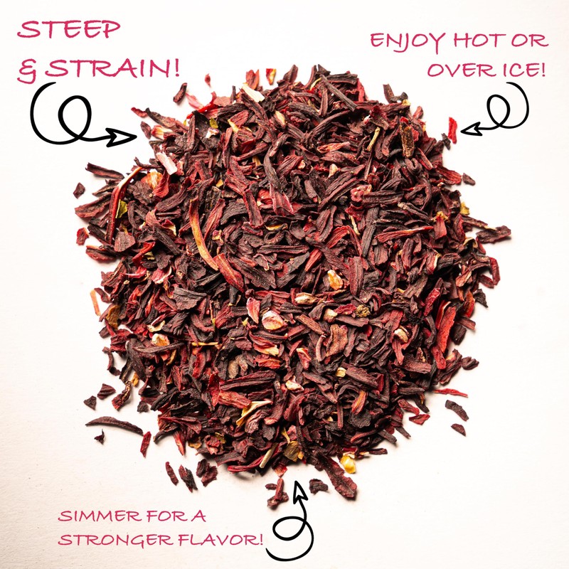 Worldwide Botanicals Organic Hibiscus Tea – 1 lb, Loose Leaf,