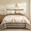Drucon Brown Boho Comforter Set Queen Size 7 Piece Bed