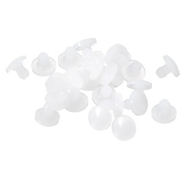 uxcell 26 Pcs Silicone Plugs, Rubber Round Snap in Locking Hole Plugs for 2.5-3mm Hole, Hole Stoppers Waterproof Hole Plug for Metal Tube, Furniture End Caps Inserts, Clear