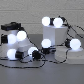 Battery Operated String Lights for Marquee Light Up Letters Numbers LED 8-Bulb White Indoor Outdoor Cool White Light Bulbs Bedroom Wall Christmas Decor Wedding Birthday Party Decorations