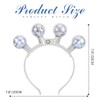 DRESBE Light Up Disco Ball Headband Silver LED Headbands Glow
