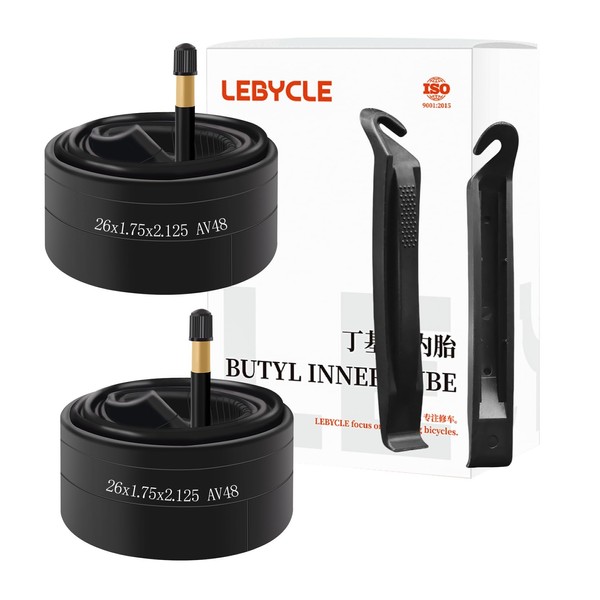 2-Pack Bicycle Inner Tubes, Schrader & Presta Valve(48mm) Durable Butyl