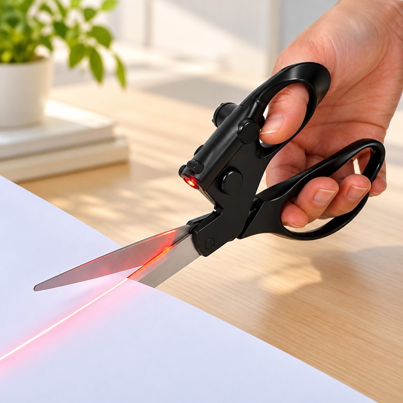 Laser Guided Scissors for Crafts and Sewing – Straight Cutting