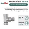 Hot Flow Chrome Marella Modern Thermostatic Radiator Valve Angled TRV.