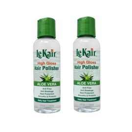 LeKair High Gloss Hair Polisher with Aloe Vera, Anti Frizz, Anti Breakage, Heat Protectant, Smooths & Protects Daily Hair Treatment 4 fl. Oz - 2 Pack