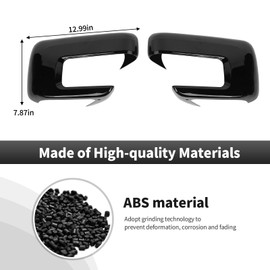 CheroCar Side Mirror Cover Full Caps for Ford F150 2021-2025+,Rearview Mirror Cover Caps Trims Exterior Accessories Black