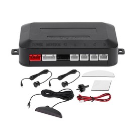 Motoforti Universal Car Auto Vehicle Reverse Backup Radar System Reverse Parking Sensors Alarm Buzzer Reminder Distance Detection Black 2 Pcs Parking Sensors