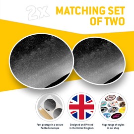 2 x 7.5cm Vinyl Stickers (bw) - Purple Ombre Night Sky Space 36122