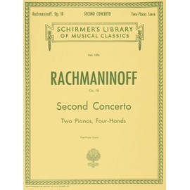Rachmaninoff Concerto No. 2 in C Minor, Op. 18 | Piano Duet Sheet Music Songbook | Schirmer Classics Vol. 1576 | 2 Pianos, 4 Hands | NFMC Senior Class Piece | Advanced Music Teacher Resource