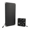 Solar Panel Fan Kit 20W Powered Mini Portable for Greenhouse