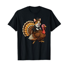 Cute French Bulldog and Turkey Thanksgiving Autumn Men Women T-Shirt