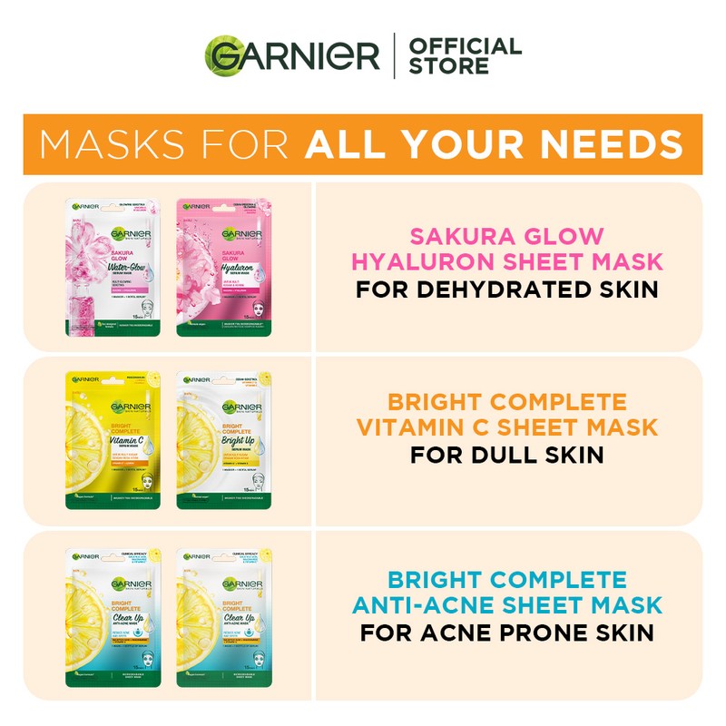 Garnier Light Complete Brightening Serum Mask - For Dull Skin