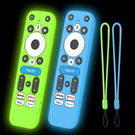 2Pack Climberer Onn 4k Remote Case Cover - Compatible with Free TV Button Onn 4K Plus/Pro Remote | Glow in The Dark