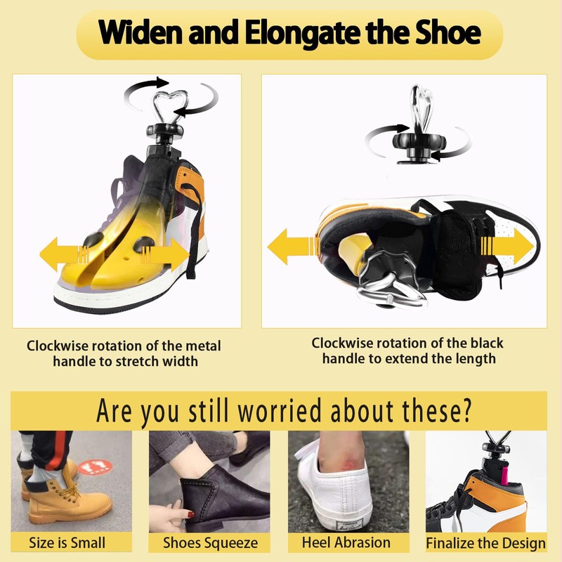 YUYJME Shoe Stretcher Men and Women, Adjustable Boot Stretcher for