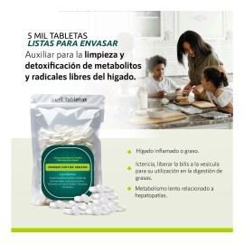 Tableta Granel Silicardo® Hepático Biliar Depurativo Higado Sabor Sin sabor
