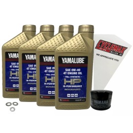 Cyclemax OEM FS 0W40 Oil Change Kit 2007-2014 Yamaha Venture Lite Snowmobile