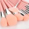Set profesional de 12 piezas brochas para maquillaje (Coral Pink)