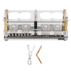 IN‑12 LED Tube Clock 4‑Bit Seven‑Color RGB LED Digital Nixie Clock IN‑12B