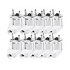 10 Stück KEL Winkelstecker Uni-Schuko, abgewinkelter und zerlegbar, 2p+Z Schuko