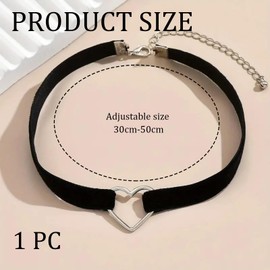 CharmBurst Black Choker Necklace Women, Choker Black Costume Jewellery Women's Choker Women's Classic Layered Collar Women's Jewellery Dirndl Black Women Teenagers, black
