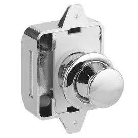 KIMISS Push Button Lock RV Button Lock Keyless Motorhome Cabinet Handle Chrome Plated Suitable for All Kinds of Marine/Car RV, Land Furniture Drawers, Cabinet Doors, Cabinet Furniture