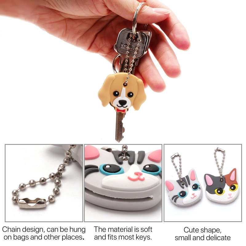 BERRYLION Key Caps Covers, 6 Pcs Flexible Key Caps, Cute