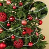 Belle Vous Christmas Bead Garland -5mm Silver Xmas Bead Chain
