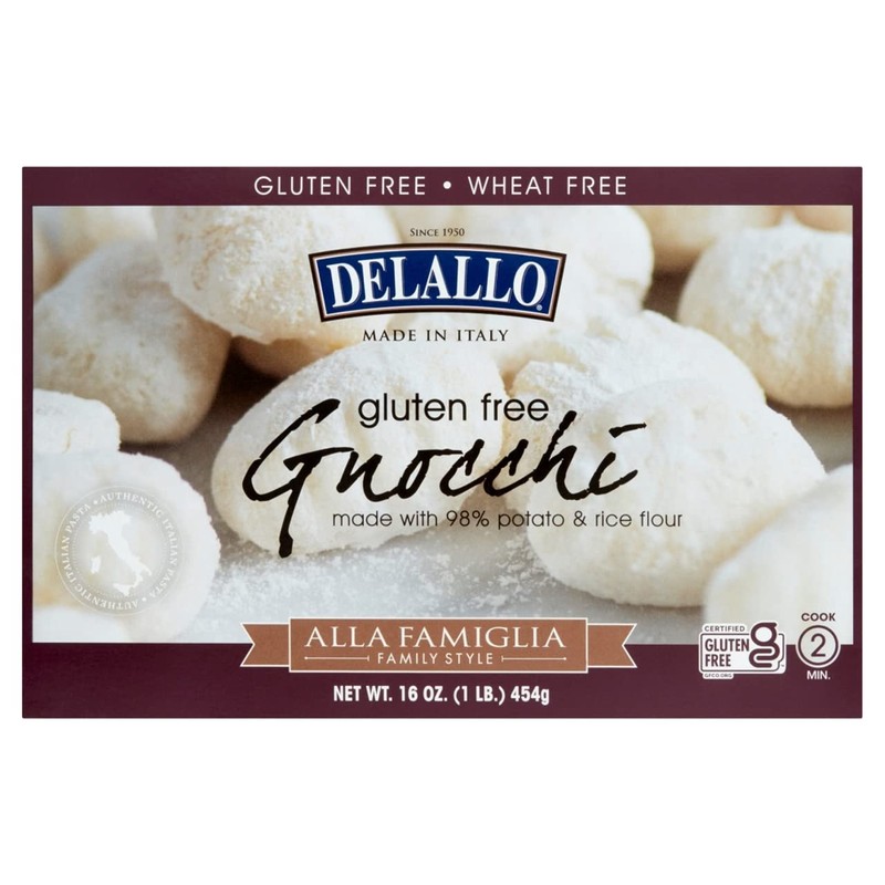 DeLallo Gluten-Free Potato & Rice Gnocchi, 16oz Box, 6-Pack