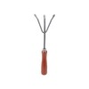 Premium Garden Hand Rake w/ Wood Handle - Comfortable &