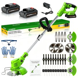 Electric Weed Wacker Cordless, with 2 Battery 26 Pcs Blades Charger