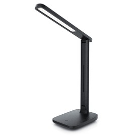 Brandson - LED desk lamp in leather look - 42 LEDs dimmable - 3 brightness levels and 3 colour temperatures - Desk lamp - 200 lumens - Sensor Touch - with power supply - 5 W - Energy efficiency class