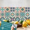 RE-COVERTILES - Tile Stickers Bathroom and Kitchen 24 Pieces 10 x 10 cm - PS00116 PVC Wall Decoration Waterproof Tiles Mosaic Style Azulejos Cement Tiles