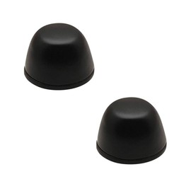 Renovators Supply Manufacturing Toilet Bolt Cap Cover 1" H x 1.5" W Black Aluminum Rust Resistant Round Bolt Caps