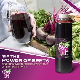 BEET IT Organic Beet Juice, 25.4 Fl.oz (6 Pack) | Non GMO, 100% Natural Organic Juice- Gluten Free, No Added Sugar, Not from Concentrate | Nutrient Packed Vegetable Juice