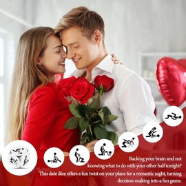 Valentines Gifts for Him Her Husband Wife Couples Romantic Date Night Decision Dice Funny Valentine's Day Gifts Ideas for Girlfriend Boyfriend Anniversary Christmas Birthday Wedding,Stocking Stuffers