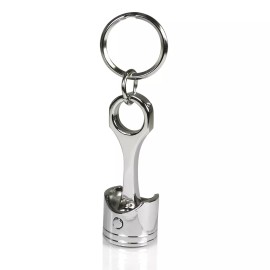 iPick Image Honda Pilot Chrome Finish Engine Piston and Rod Metal Key Chain